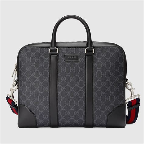 gucci leather briefcase